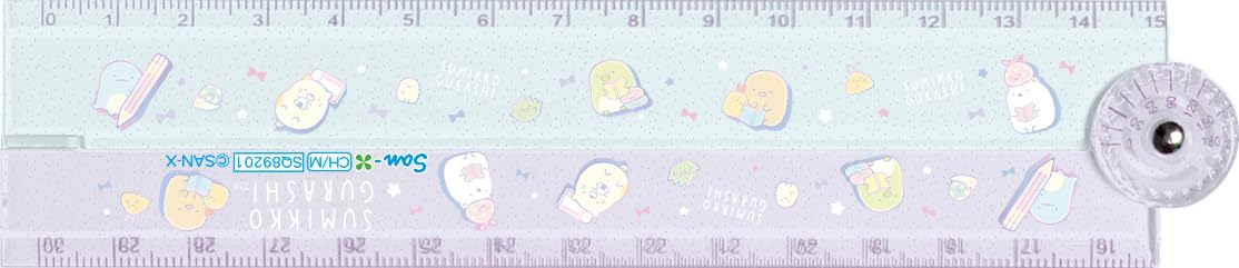 San-X Ch/M Folding Ruler Silver/Green - Portable 30cm Measurement Tool- Japan Figure Store - #1 Bring To You The Best Japanese Goods