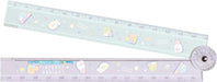 San-X Ch/M Folding Ruler Silver/Green - Portable 30cm Measurement Tool- Japan Figure Store - #1 Bring To You The Best Japanese Goods
