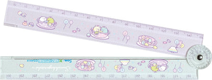 San-X Ch/M Folding Ruler Silver/Green - Portable 30cm Measurement Tool- Japan Figure Store - #1 Bring To You The Best Japanese Goods