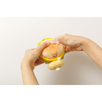 San-X Chikip Dancers Burger Plush Toy Chicken Tomato Burger Mo54501- Japan Figure Store - #1 Bring To You The Best Japanese Goods