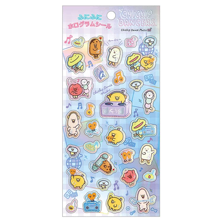San-X Chikip Dancers Squishy Holographic Sticker SE54908 Pack- Japan Figure Store - #1 Bring To You The Best Japanese Goods