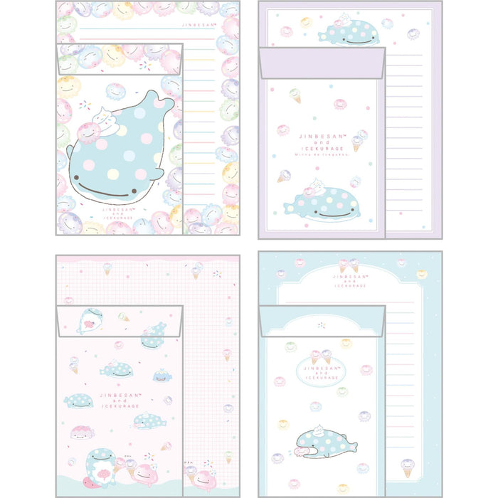San-X Jinbei-San And Ice Jellyfish Letter Set Size H19 x W14.2 x D1Cm- Japan Figure Store - #1 Bring To You The Best Japanese Goods