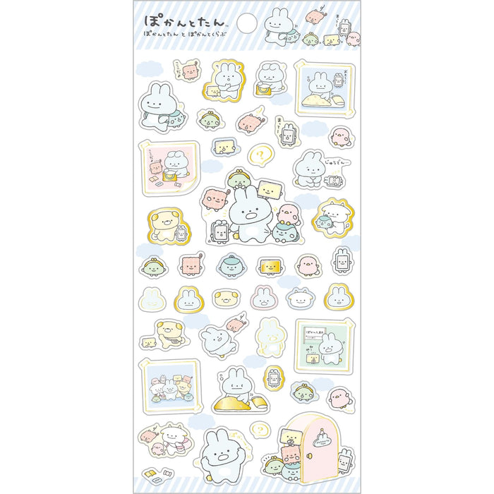 San-X Pokantotan Pokanto Odekake Sticker SE60602 - H17.5 W9 D0.1 cm 2024 Release- Japan Figure Store - #1 Bring To You The Best Japanese Goods