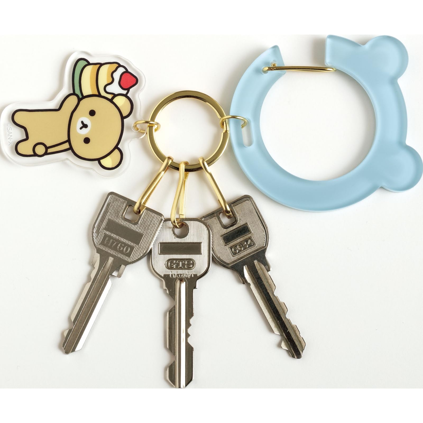 San-X Rilakkuma Carabiner Key Charm Ab24601 Portable Keychain Accessory- Japan Figure Store - #1 Bring To You The Best Japanese Goods
