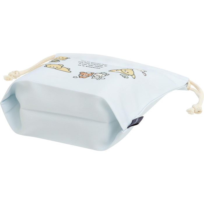 San-X Rilakkuma Gusseted Drawstring Bag Durable and Spacious Ca51701- Japan Figure Store - #1 Bring To You The Best Japanese Goods