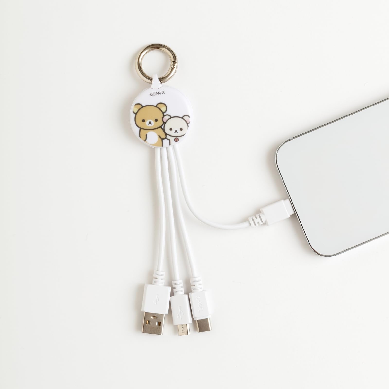 San-X Rilakkuma Multi-Charging Cable Em32901 H145 W45 D15mm- Japan Figure Store - #1 Bring To You The Best Japanese Goods