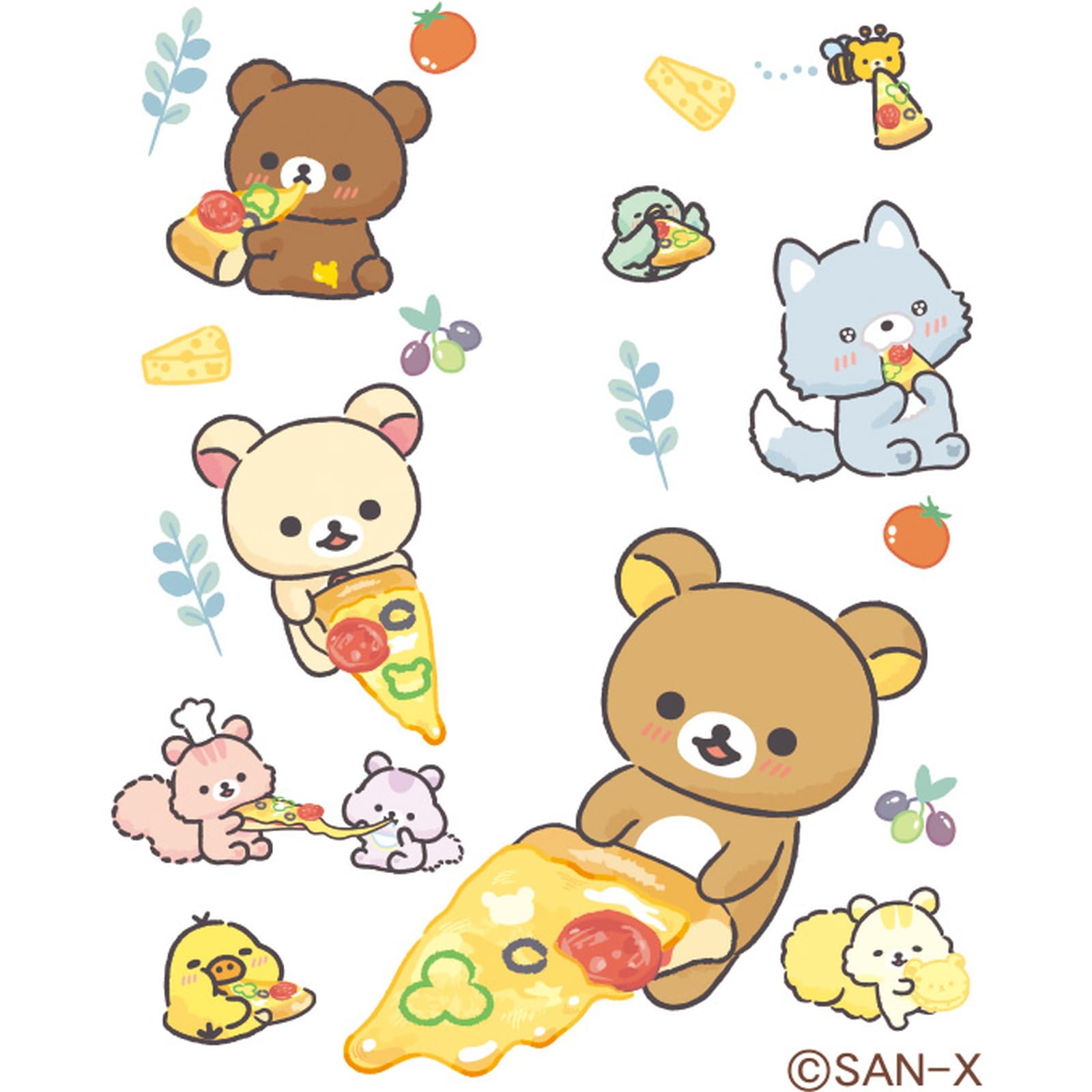 San-X Rilakkuma Everyone Is Full Sarasa Multi 4+1 Pen H15.4 + W2 + D1.4cm- Japan Figure Store - #1 Bring To You The Best Japanese Goods