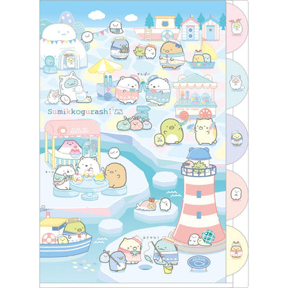 San-X Sumikko Gurashi Index Holder 5 Pockets Fa11303 Durable Organizer- Japan Figure Store - #1 Bring To You The Best Japanese Goods