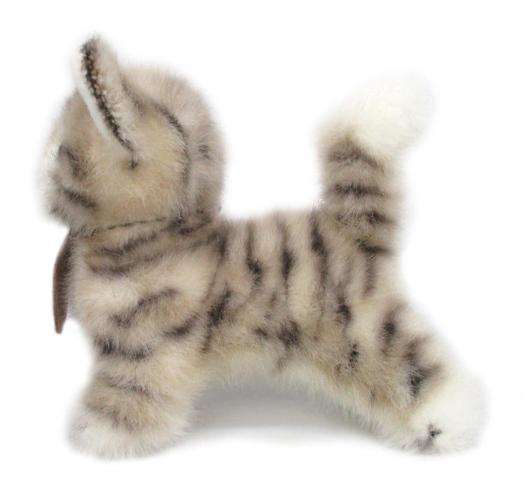 Sanei Boeki Graceful Reproduction Kitten Miiya Grey Plush Toy 15cm Made in Japan- Japan Figure Store - #1 Bring To You The Best Japanese Goods