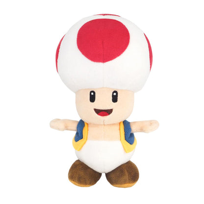 Sanei Boeki Super Mario All Star Collection Toad Plush Toy 20cm- Japan Figure Store - #1 Bring To You The Best Japanese Goods