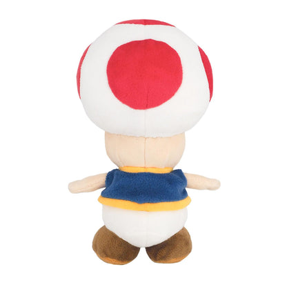 Sanei Boeki Super Mario All Star Collection Toad Plush Toy 20cm- Japan Figure Store - #1 Bring To You The Best Japanese Goods