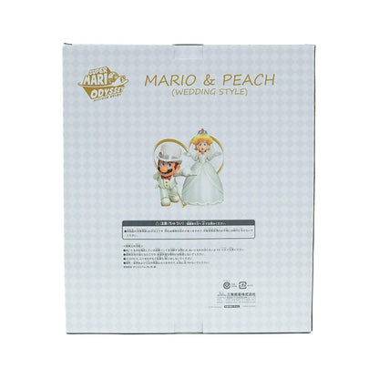 Sanei Boeki Super Mario Odyssey Mario & Peach Wedding Set Plush Toy 34.5x18x40cm- Japan Figure Store - #1 Bring To You The Best Japanese Goods