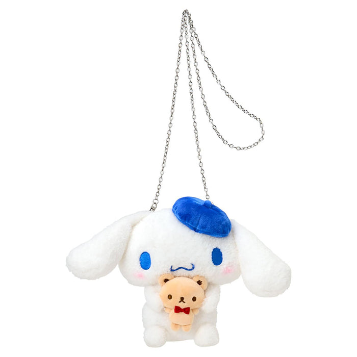 Sac à bandoulière Sanrio Cinnamoroll en forme de personnage avec Kuma-San, pour les enfants de 3 ans et plus.
