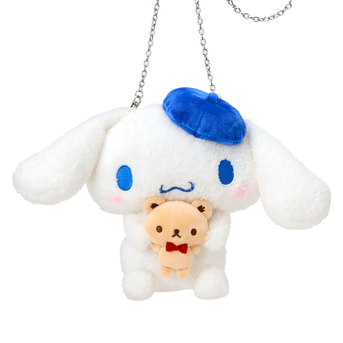 Sac à bandoulière Sanrio Cinnamoroll en forme de personnage avec Kuma-San, pour les enfants de 3 ans et plus.