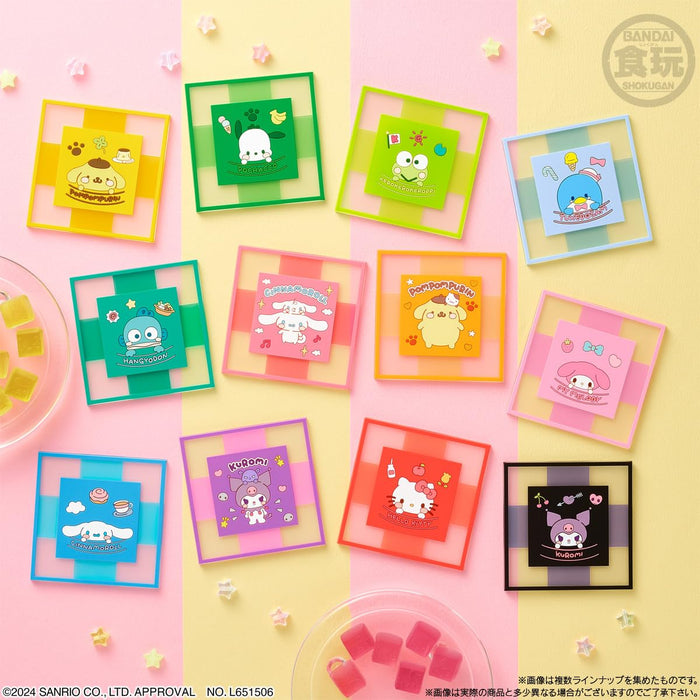 Bandai Sanrio Characters Clear Square Coaster - Durable & Stylish Design- Japan Figure Store - #1 Bring To You The Best Japanese Goods