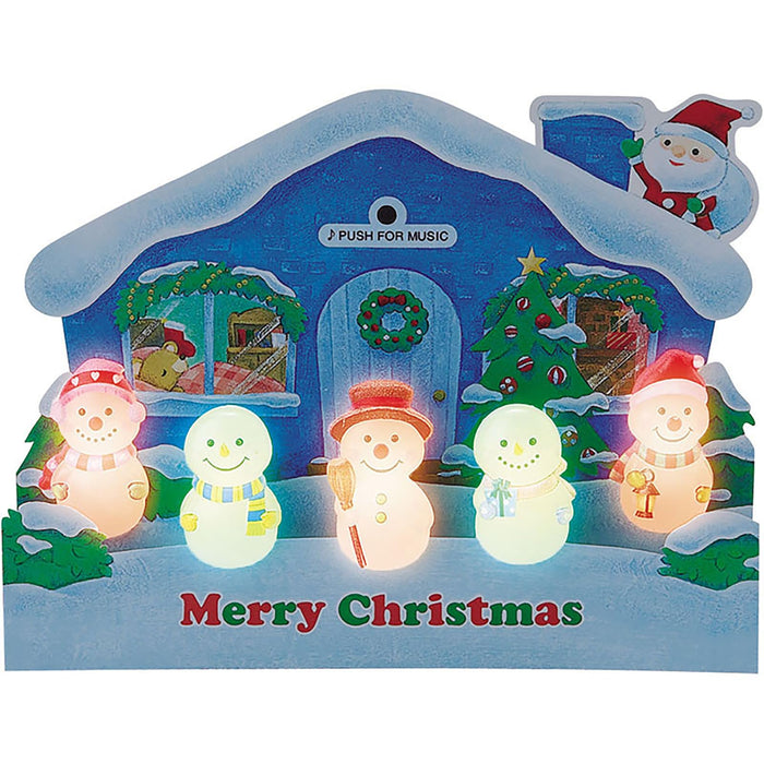 Sanrio Christmas Card with 3D Snowmen - Plays 3 Song Medley - Holiday Greeting- Japan Figure Store - #1 Bring To You The Best Japanese Goods