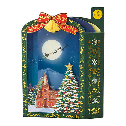 Sanrio Christmas Card - Santa Flying & Playing Handbells - Melody Joy To The World- Japan Figure Store - #1 Bring To You The Best Japanese Goods