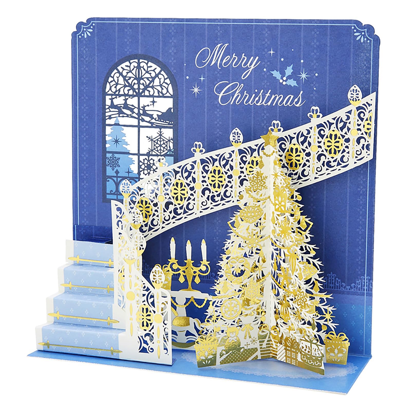 Sanrio Christmas Greeting Cards - Laser Cut Spiral Staircase and Tree Design- Japan Figure Store - #1 Bring To You The Best Japanese Goods