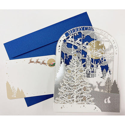 Sanrio Christmas Message Cards Laser Cut Tree Church Design - Can Ship Overseas- Japan Figure Store - #1 Bring To You The Best Japanese Goods