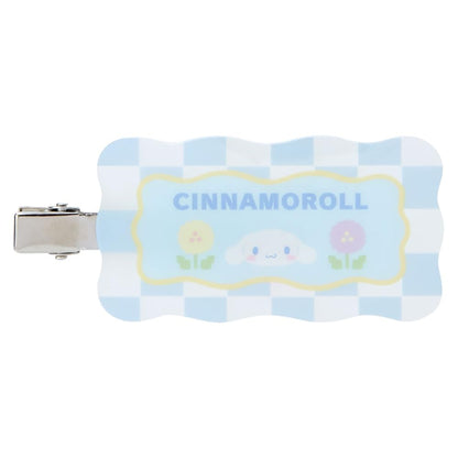 Sanrio Cinnamoroll Bangs Clip Pastel Checker 5.5x7.7x1cm Hair Accessory- Japan Figure Store - #1 Bring To You The Best Japanese Goods
