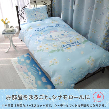 Sanrio Cinnamoroll Single Duvet Set 3 PC Includes Cover Pillowcase Mattress Cover- Japan Figure Store - #1 Bring To You The Best Japanese Goods