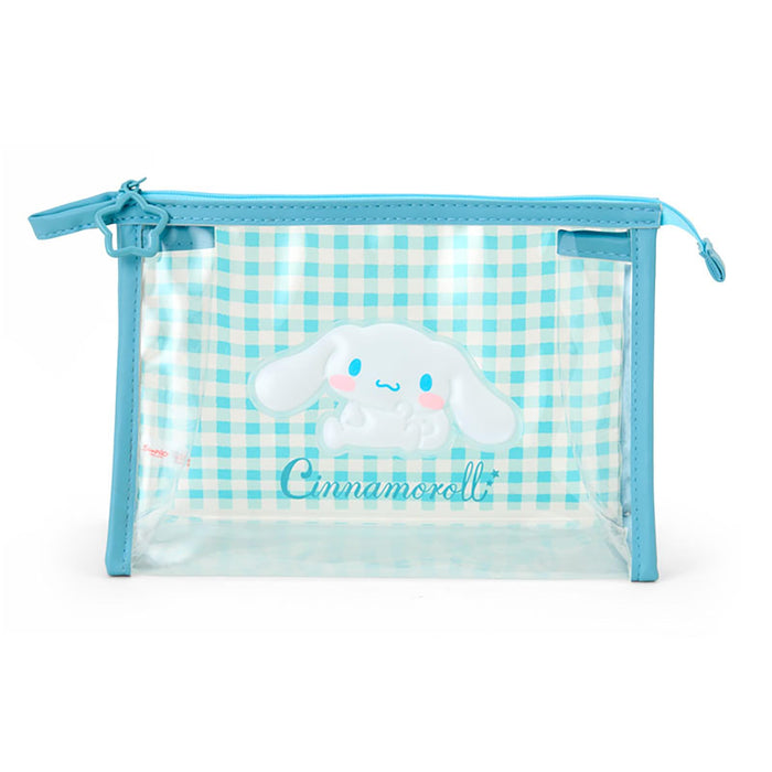 Sanrio Cinnamoroll Clear Pouch for Kids - Transparent PVC with Steel Zipper