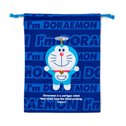 Sanrio Doraemon Drawstring Bag M Size I'M Doraemon 734039- Japan Figure Store - #1 Bring To You The Best Japanese Goods