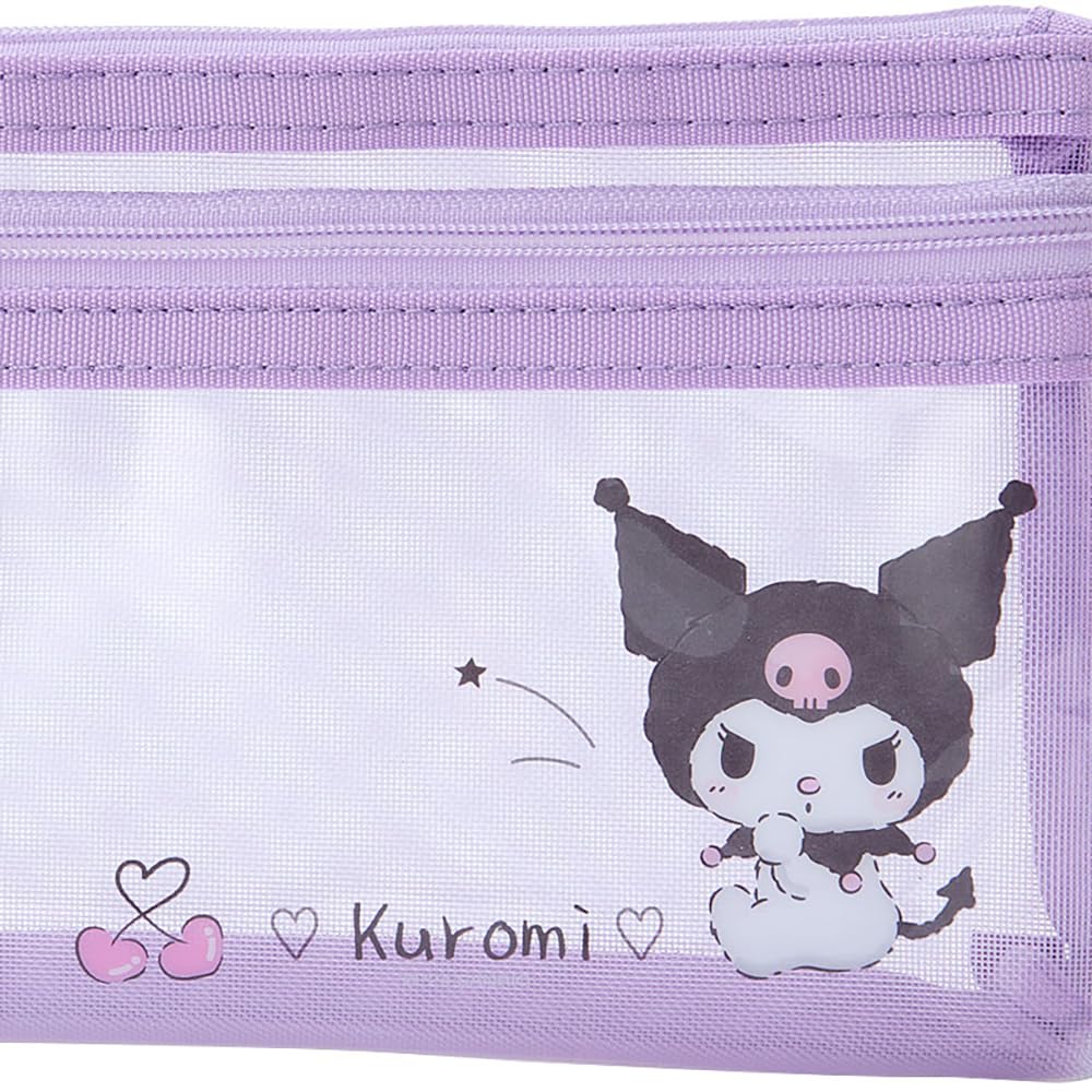 Sanrio Kuromi Flat Pen Case 11x20x2.5 cm - Cute Character Pencil Holder- Japan Figure Store - #1 Bring To You The Best Japanese Goods