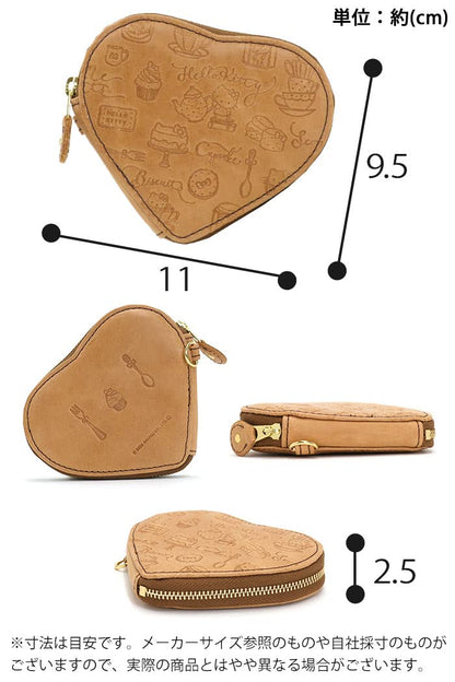 Sanrio Hello Kitty Genuine Leather Gray Coin Case Mini Wallet for Women- Japan Figure Store - #1 Bring To You The Best Japanese Goods