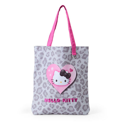 Sac fourre-tout Sanrio Hello Kitty à motifs d'animaux monochrome pour enfants de 3 ans et plus, en polyester.