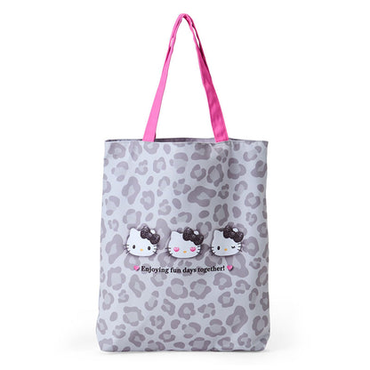 Sac fourre-tout Sanrio Hello Kitty à motifs d'animaux monochrome pour enfants de 3 ans et plus, en polyester.