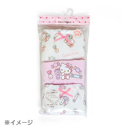 Sanrio Hello Kitty Kids Shorts 3-Piece Set 120Cm Kitty-Chan Design- Japan Figure Store - #1 Bring To You The Best Japanese Goods