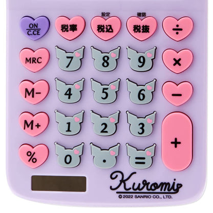 Sanrio Kuromi Face-Shaped Key Calculator One Size 633950- Japan Figure Store - #1 Bring To You The Best Japanese Goods