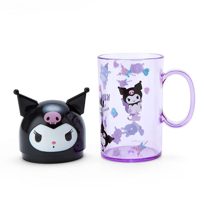 Sanrio Kuromi Toothbrush & Cup Set - 12x7x5 cm Character Design- Japan Figure Store - #1 Bring To You The Best Japanese Goods