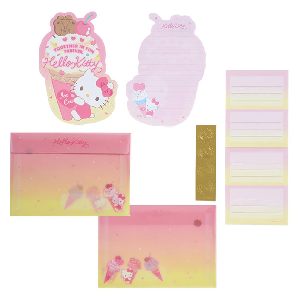 Sanrio Hello Kitty Ice Party Letter Set 328197 - Cute Stationery Collection- Japan Figure Store - #1 Bring To You The Best Japanese Goods