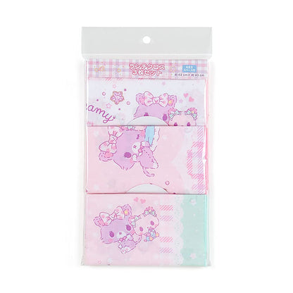 Sanrio Mewkledreamy Lunch Cloth Set Of 3 43x43cm 100% Cotton Name Space Included- Japan Figure Store - #1 Bring To You The Best Japanese Goods