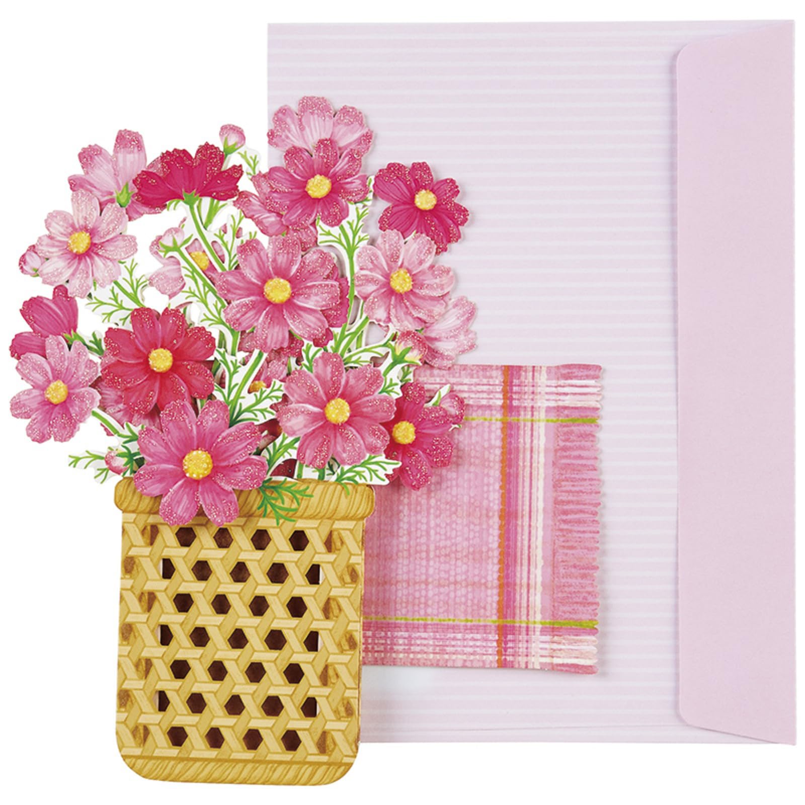 Sanrio Message Card Autumn Cosmos Woven Basket Greeting Card Overseas Shipping- Japan Figure Store - #1 Bring To You The Best Japanese Goods