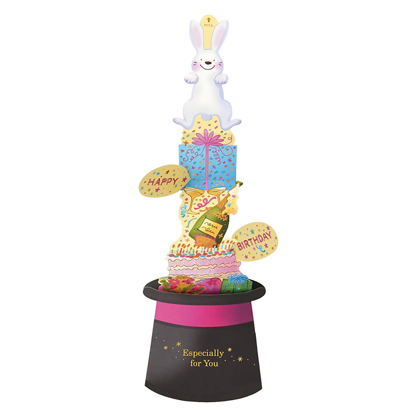 Sanrio Birthday Celebration Rabbit Message Card - Paper Top Hat Design