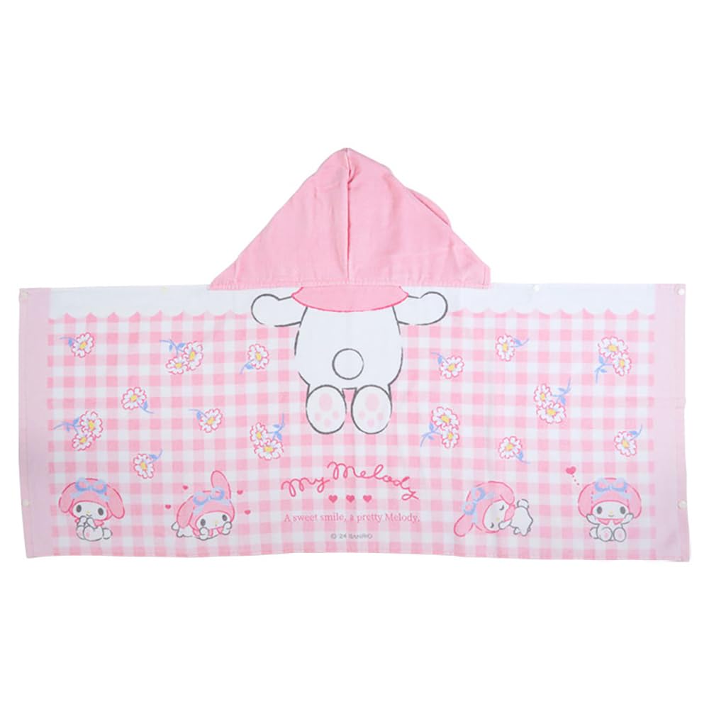Sanrio My Melody Hooded Towel 75x120 cm - Cute Character Design for Kids- Japan Figure Store - #1 Bring To You The Best Japanese Goods