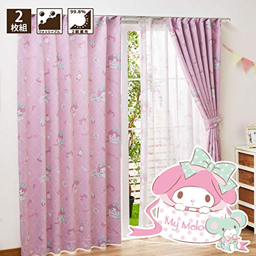 Sanrio My Melody Heat Insulation Blackout Curtains Set 100x200cm Level 2- Japan Figure Store - #1 Bring To You The Best Japanese Goods