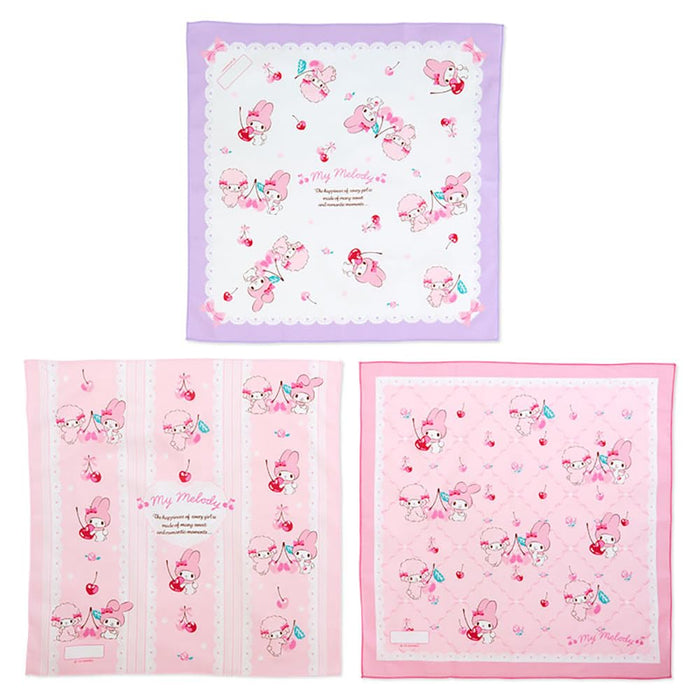 Sanrio My Melody Lunch Cloth Set of 3 Eco-Friendly Reusable Wrappers- Japan Figure Store - #1 Bring To You The Best Japanese Goods