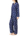 Sanrio Navy Pajama Set for Women - Long Sleeve Hangyodon & Cinnamoroll- Japan Figure Store - #1 Bring To You The Best Japanese Goods