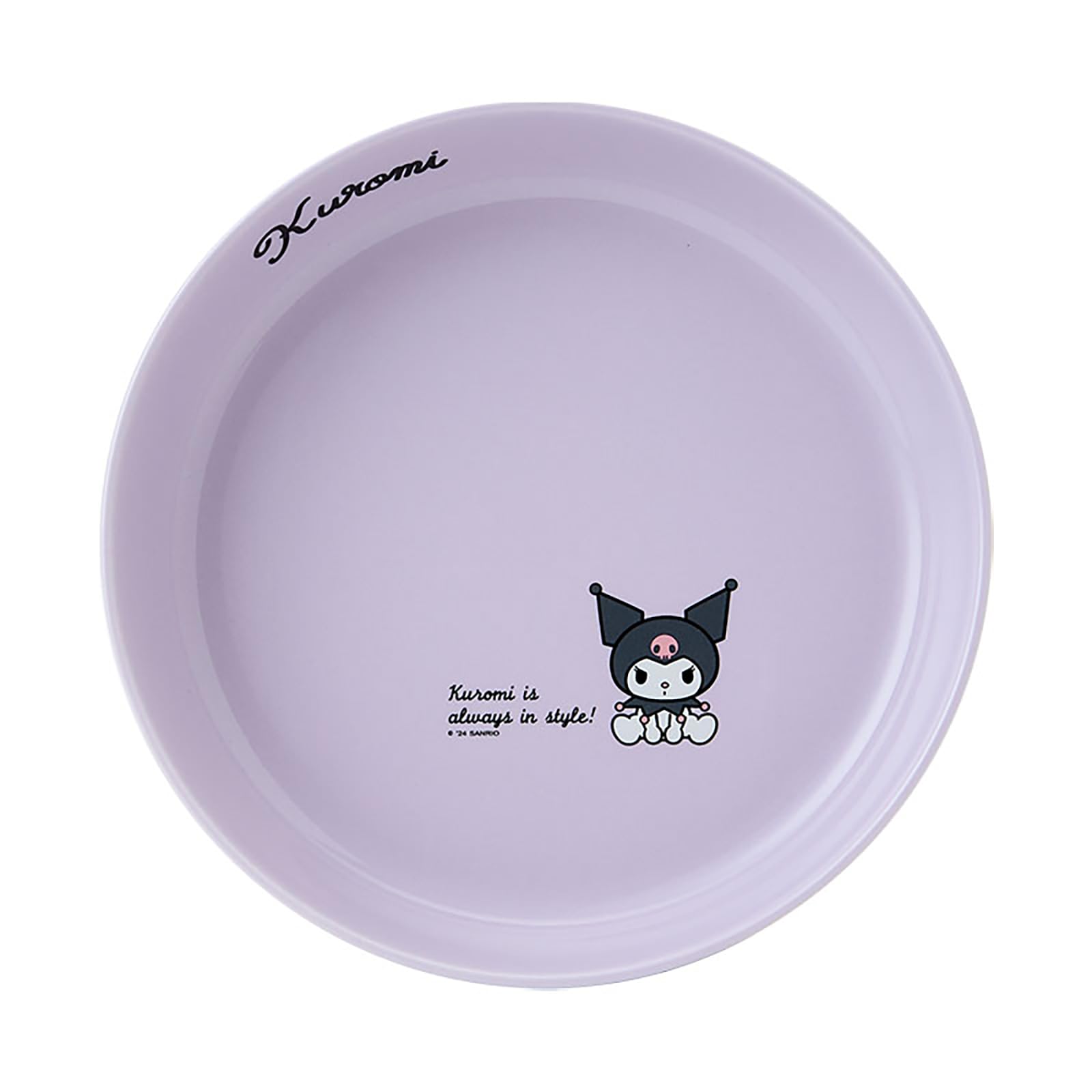 Sanrio Kuromi 21cm Ceramic Plate Microwave Dishwasher Safe Curry Pasta Plate