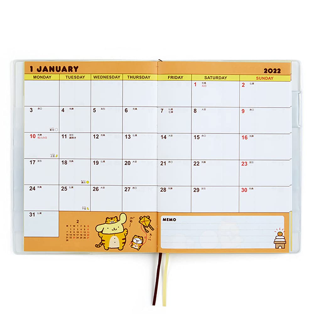 Sanrio Pompompurin B6 2022 Diary Block Type- Japan Figure Store - #1 Bring To You The Best Japanese Goods