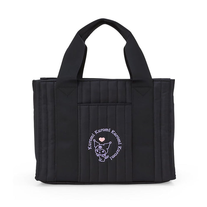 Sanrio Quilted Tote Bag S Kuromi 28.5x10x21 cm- Japan Figure Store - #1 Bring To You The Best Japanese Goods