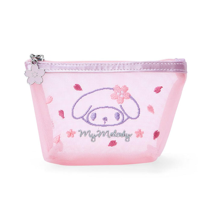 Sanrio Sakura Design Series - My Melody Mesh Pouch 9x15x5 Cm- Japan Figure Store - #1 Bring To You The Best Japanese Goods