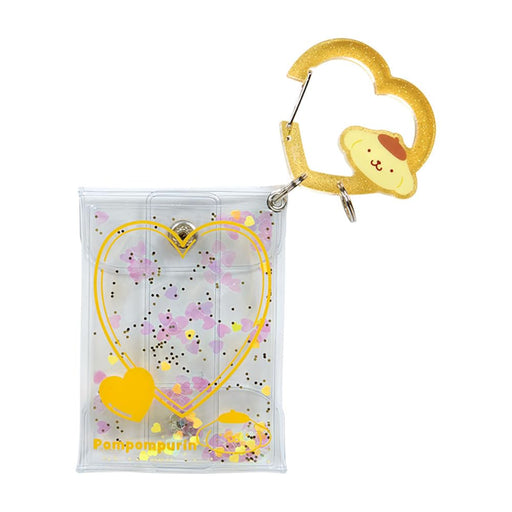Sanrio Clear Pouch with Carabiner - Pompompurin Colorful Heart Series 3rd Edition- Japan Figure Store - #1 Bring To You The Best Japanese Goods