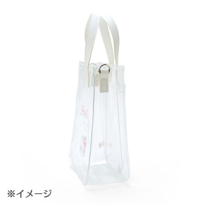 Sanrio Clear Tote Bag with Shoulder Strap 21x17x7.5 cm Kuromi Design- Japan Figure Store - #1 Bring To You The Best Japanese Goods