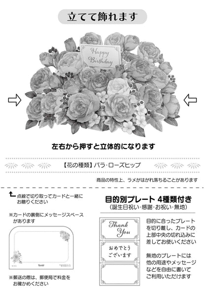 Sanrio Floral Glitter Card Fa10-0 P1710 | Cute Greeting Card- Japan Figure Store - #1 Bring To You The Best Japanese Goods