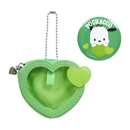 Sanrio Mini Pouch with Badge Pochacco Colorful Heart Series 3rd Edition- Japan Figure Store - #1 Bring To You The Best Japanese Goods